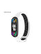 Sonique Sport Λουράκι Σιλικόνης με Pin Λευκό / Μαύρο (Mi Smart Band 5/Mi Smart Band 6)