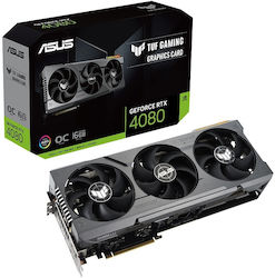 Asus GeForce RTX 4080 16GB GDDR6X TUF Gaming OC Κάρτα Γραφικών PCI-E x16 4.0 με 2 HDMI και 3 DisplayPort