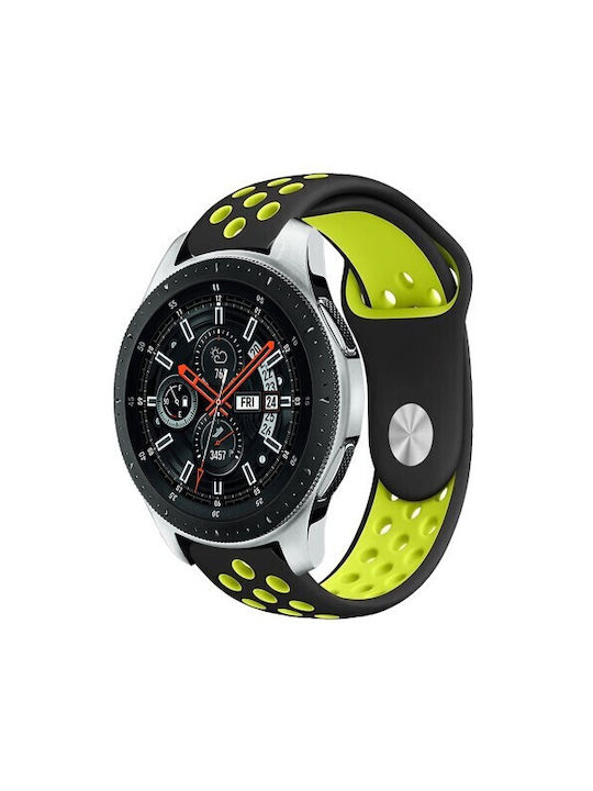 Tech-Protect Two-Tone Armband Silikon mit Pin Black / Green (Amazfit GTR 3 / GTR 3 Pro)