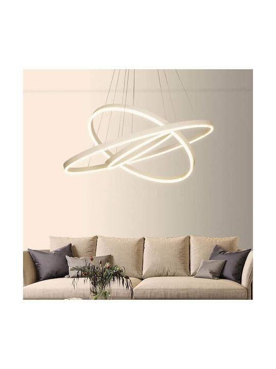 Lightex Κρεμαστό Φωτιστικό Λευκό LED με Ρυθμιζόμενο Λευκό Φως