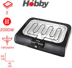 Hobby Tischplatte Elektrischer Grill Grill 2000W mit einstellbarem Thermostat 41cmx24cmcm
