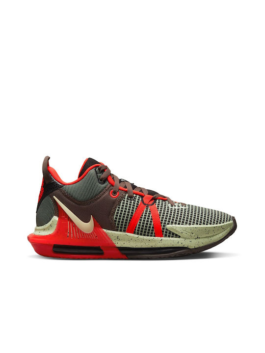 Nike Lebron Witness 7 Scăzut Pantofi de baschet Negru / Barely Volt / Bright Crimson / Alligator