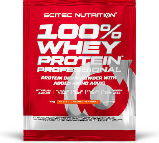 100% Whey Professional Protein Whey Gluten Free with Flavor Salted Caramel 30gr