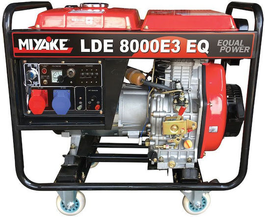 Miyake LDE 8000E3 EQ Trifazică Generator Petrol cu Autostart și Putere Maximă 8kVA
