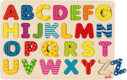 Holz Kinder Steckpuzzle Englisches Alphabet für 3+ Jahre 26pcs Goki