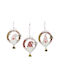 Hanging Wreath Wooden Christmas Tree Ornament 11x11cm Various Colors Various Colors