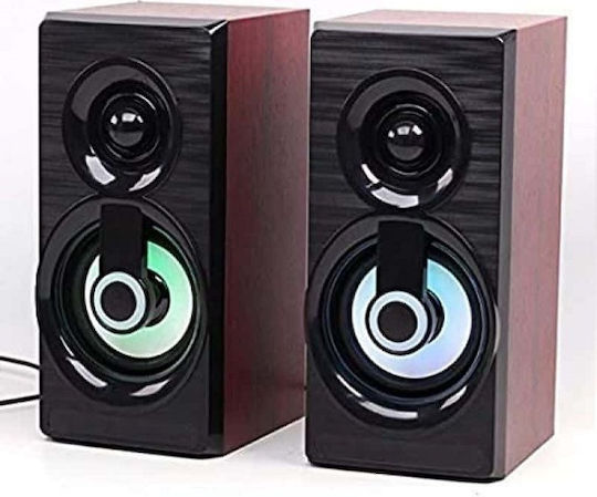 FT FT-170 Ηχεία Υπολογιστή 2.0 με Ισχύ 6W Καφέ