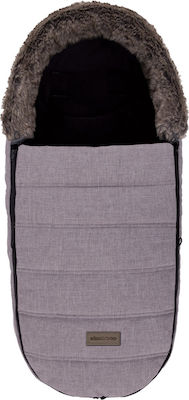 Kikka Boo Fur Universal Ποδόσακος Καροτσιού Αδιάβροχος Melange Grey με Fleece Επένδυση 90x40εκ.