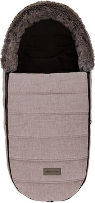 Kikka Boo Fur Universal Ποδόσακος Καροτσιού Αδιάβροχος Melange Beige με Fleece Επένδυση 90x40εκ.