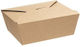 Intertan Set de 50 Cutii de carton Cutii Containere alimentare Kraft 19.5x14x4.8cm