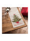 Gofis Home Christmas Tablecloth Runner Plastic Beige L120xW28cm.