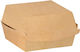 Ready Σετ 100 Χάρτινα Κουτιά Burger Kraft 12x12x7εκ.