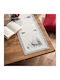 Gofis Home Christmas Tablecloth Runner Fabric Gray L120xW28cm.