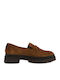 Aligrey Leder Damen Mokassins in Braun Farbe