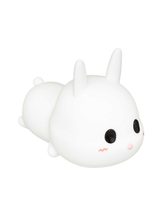 LED Kinder Dekorative Lampe Rabbit Weiß 11.2x8.9x15.5εκ.