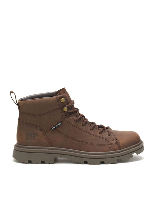 CAT Modulate Leder Braun Stiefel Wasserdicht