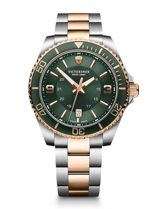 Victorinox Maverick Ανδρικό Ρολόι 43mm Μπαταρίας με Μεταλλικό Μπρασελέ