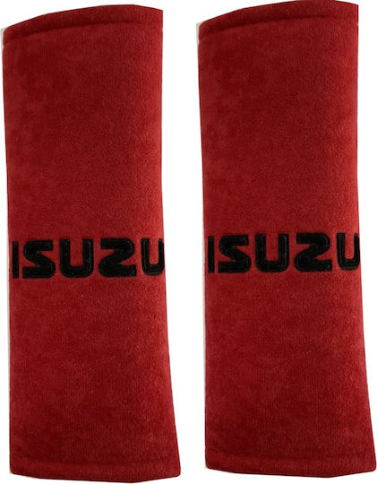 Race Axion Autositzgurt-Pads Isuzu Rot 2Stück