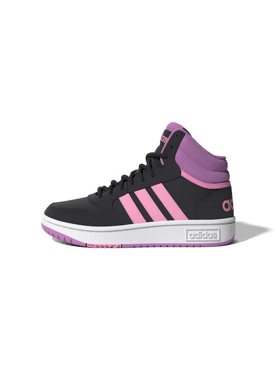 Adidas Παιδικά Sneakers High Hoops 3.0 Μαύρα