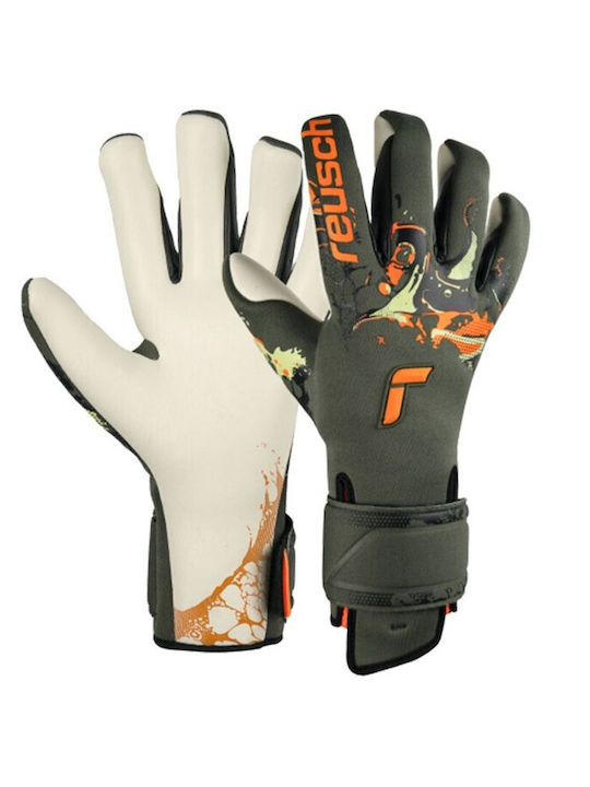 Reusch Pure Contact Gold X Adaptive Flex Adults Goalkeeper Gloves Green