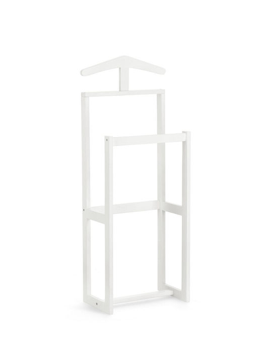 Bizzotto Daiki Garment Rack Wooden In White Colour 40x24x106cm