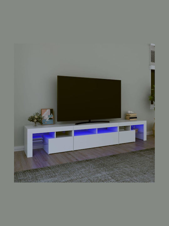 Έπιπλο Τηλεόρασης με Φωτισμό LED Λευκό Μ230xΠ36...