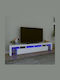 Stand TV cu Iluminare LED Alb L230xA36.5xÎ40cm