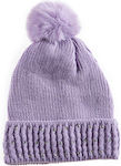 Verde Pom Pom Beanie Γυναικείος Σκούφος σε Λιλά...