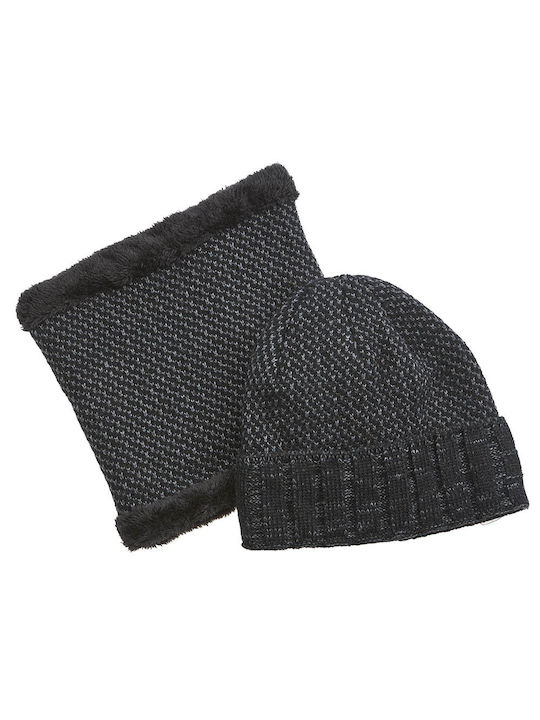 Verde Männer Set mit Beanie in Schwarz Farbe