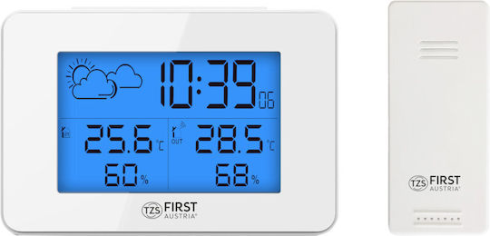 First Austria FA-2461-6-WI Drahtlos Wetterstation Digital Weiß