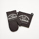 Charalambidis Textiles Delicious Oven Mitt and Pot Holder Set Black