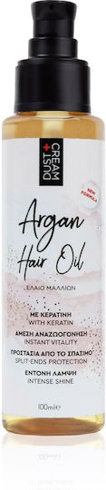 Dust+Cream Argan Me Ulei de păr pentru Netezire cu Keratină 100ml