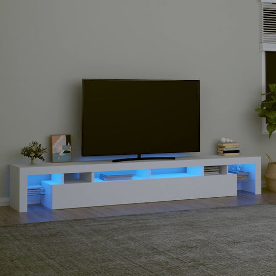 Έπιπλο Τηλεόρασης με Φωτισμό LED Λευκό Μ260xΠ36.5xΥ40cm