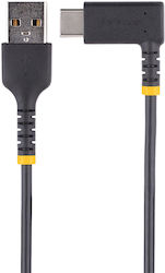 StarTech Angle (90°) USB 2.0 Cable USB-C male - USB-A male Μαύρο 1m (S55165076)