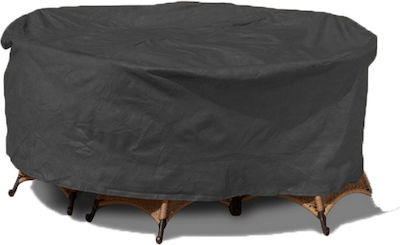 Waterproof Dining Table Cover Black 325x325x95cm