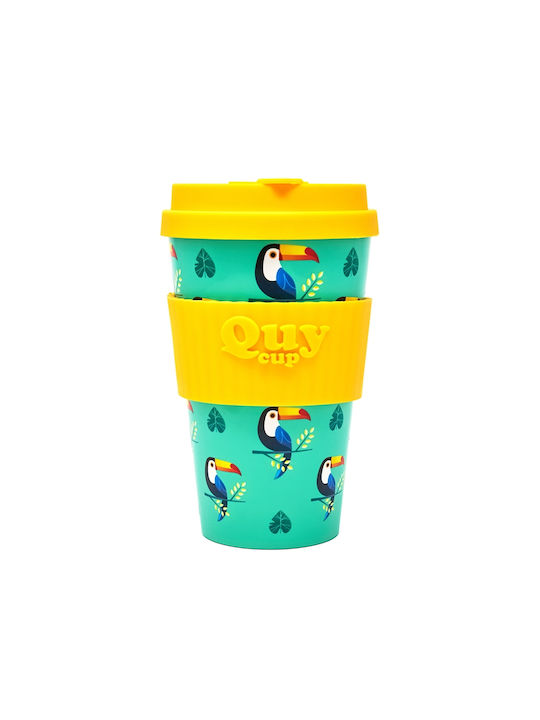 QuyCup Tucano Mug Bamboo with Lid Green 400ml
