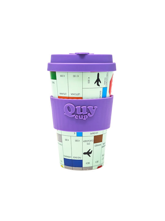 QuyCup Vittoria Mug Bamboo with Lid Multicolored 400ml