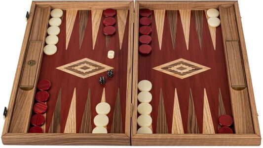 Manopoulos Lucrat manual Table Lemn Stejar Roșu cu Piese 48x48cm