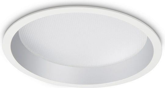 Ideal Lux Rund Vertieft LED Panel 30W mit Warmes Weiß Licht 3000K