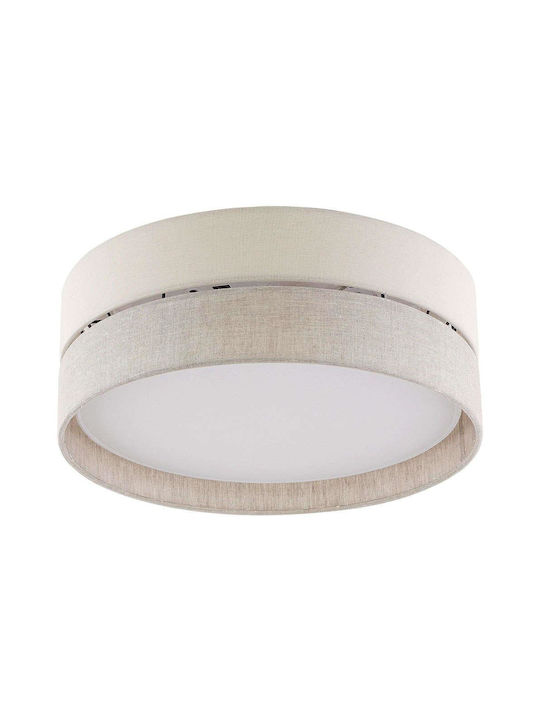 TK Lighting Eco Πλαφονιέρα Οροφής 45εκ. Μπεζ με Ντουί E27