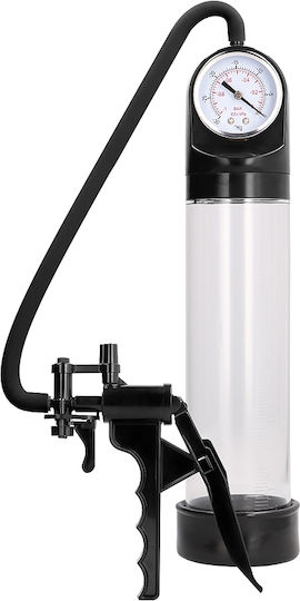 Shots Elite Pump With Advanced PSI Gauge Τρόμπα Πέους Διάφανη