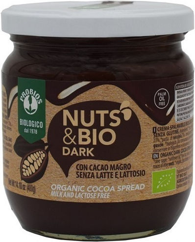 Probios Bio Pralinenaufstrich mit Extra Protein mit Haselnuss & Zartbitterschokolade 400gr
