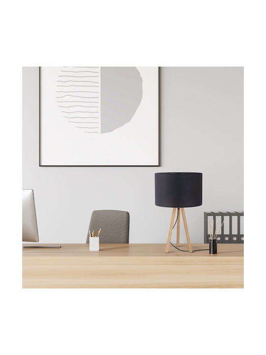 TK Lighting Tokyo Ξύλινο Πορτατίφ για Ντουί E27...