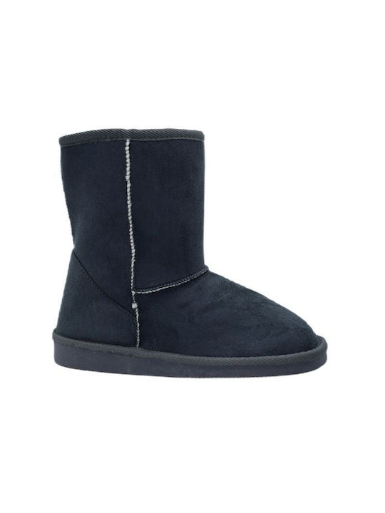 Pyramis Suede Women's Ankle Boots with Fur Gray