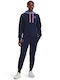 Under Armour Rival Crest Women's Jogger Sweatpants Navy Blue Fleece