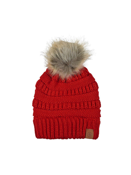 Stamion Kids Beanie Knitted Red