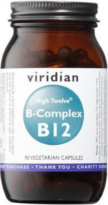 Viridian High Twelve B-Complex Β12 Vitamin for Nervous System Health 1000mg 90 caps