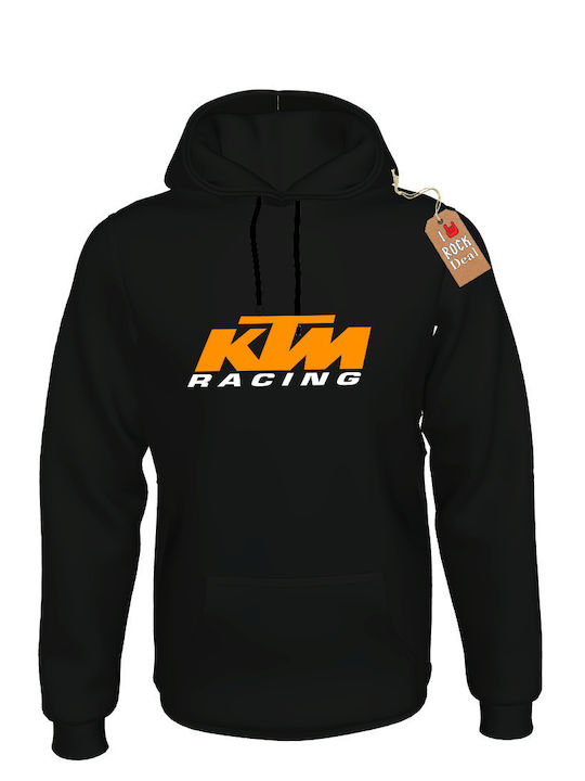 Rock Deal KTM Racing Ανδρικό Φούτερ με Κουκούλα Μαύρο
