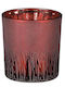 Atmosphera Kerzenhalter Glas in Rot Farbe 7x7x8cm 1Stück