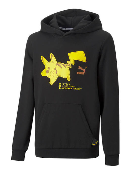 PUMA Kids Sweatshirt with Hood and Pockets Black